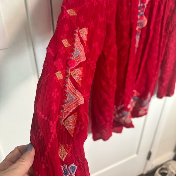 Johnny Was Red Embroidered Blouse - Picture 10 of 10